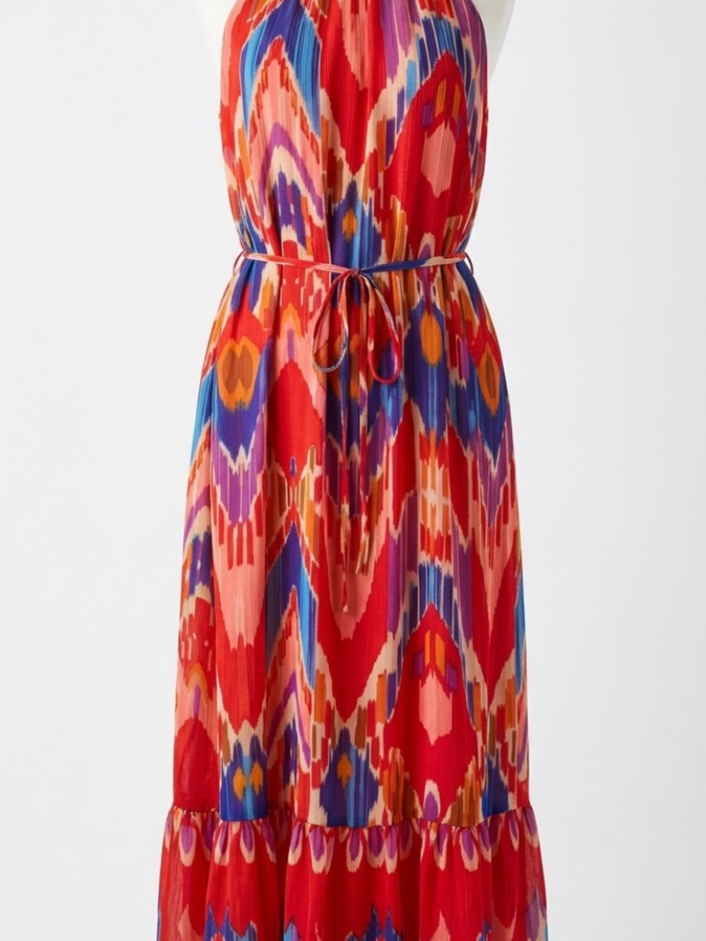 BEAUTIFUL DONNA RICCO Halter Maxi Dress With Belt Size 12